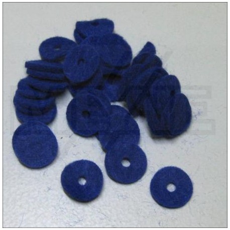 Mouches de balancier en feutre bleu 12 x 1 mm (différentes quantités au choix)