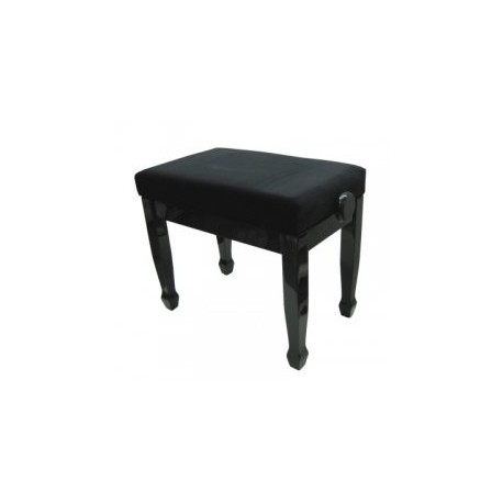 Banquette noire brillant avec dessus en velour noir