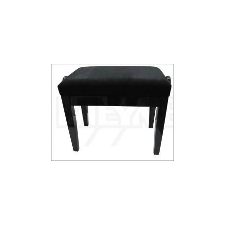 Banquette noire brillant avec dessus en velour noir