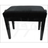 Banquette noire brillant avec dessus en velour noir